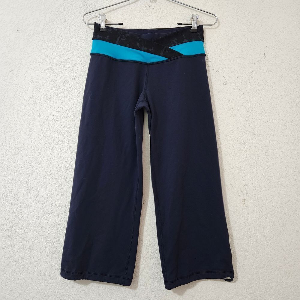 Lululemon Athletica Astro Crop Crossover Waistband Leggings Size 4